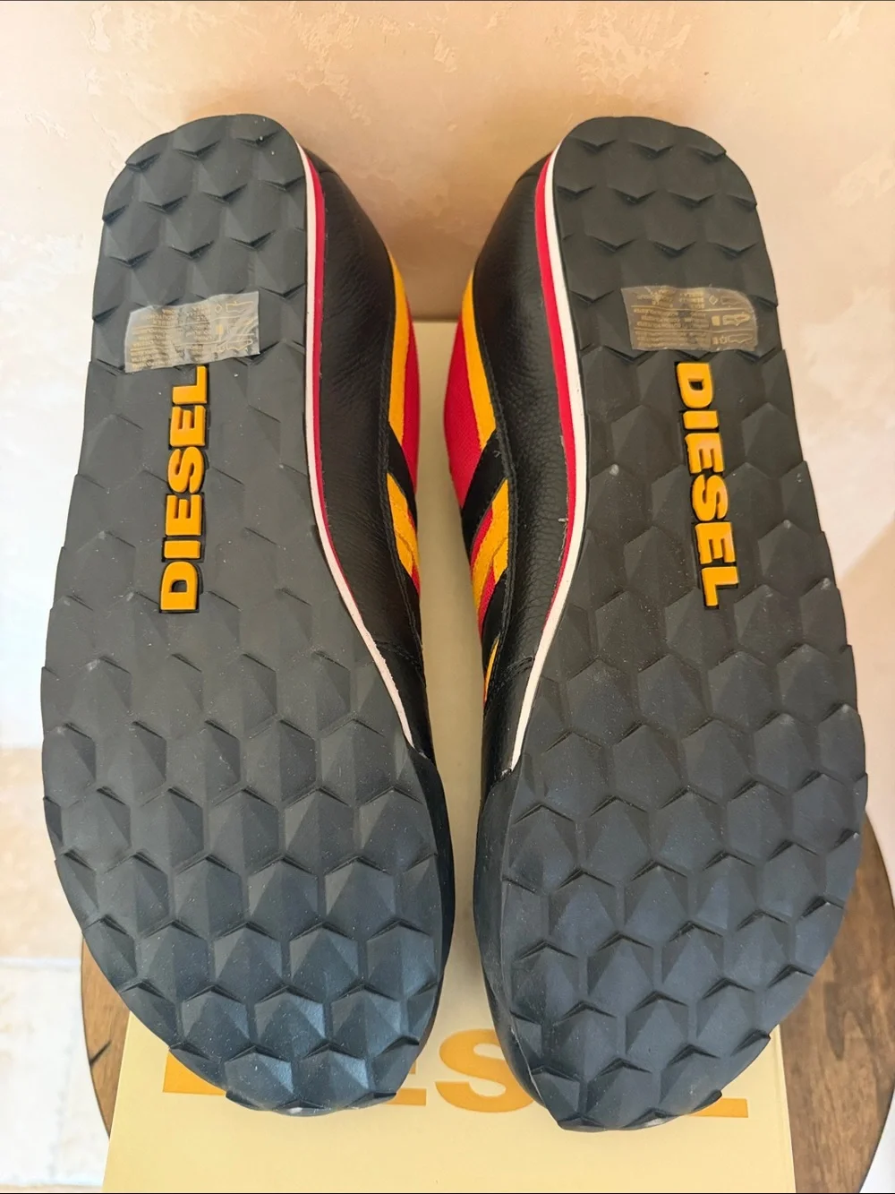 Diesel Men’s Black, Red & Yellow Gunner Low-Top Sneaker